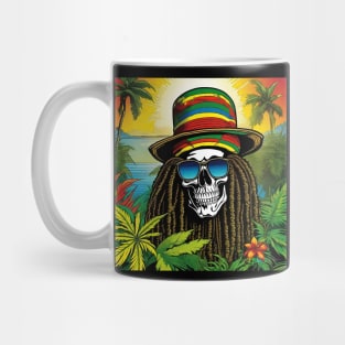 Reggae Music - Jamaican Stoner Skull 4 Mug
